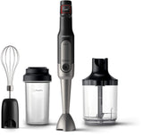 Philips Viva Collection ProMix Handblender - 800W, Anti-Splash, XL Chopper, Whisk, On-the-go tumbler - HR2652/91
