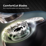 Philips Men's Electric Shaver, Wet and Dry Shaving, 3D Floating Heads, 27 Self-Sharpening Blades, Cordless, Waterproof S1151/03 (New Model)