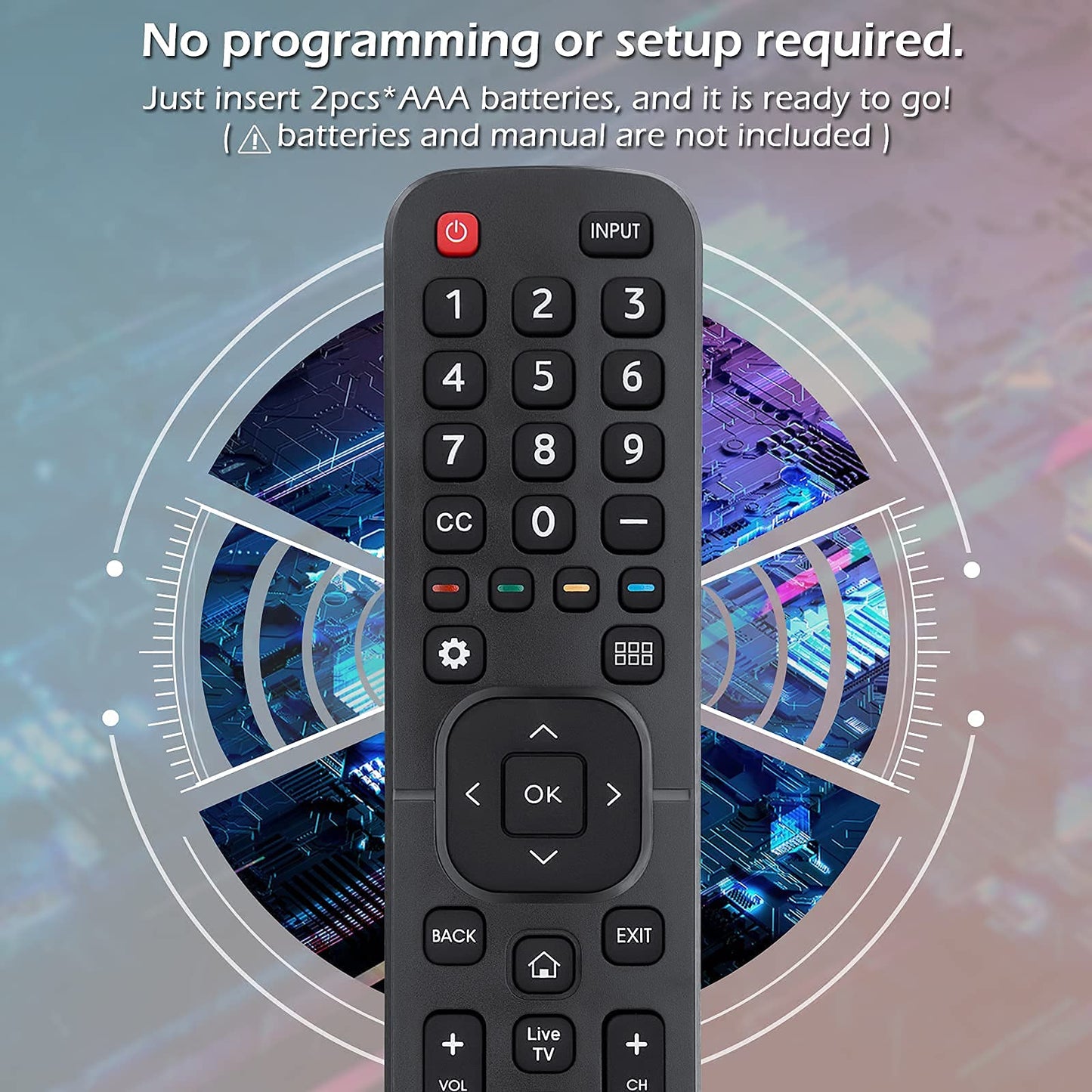 Marvour for Hisense-TV-Remote Compatible with All Hisense 4K LED HD UHD Smart TVs