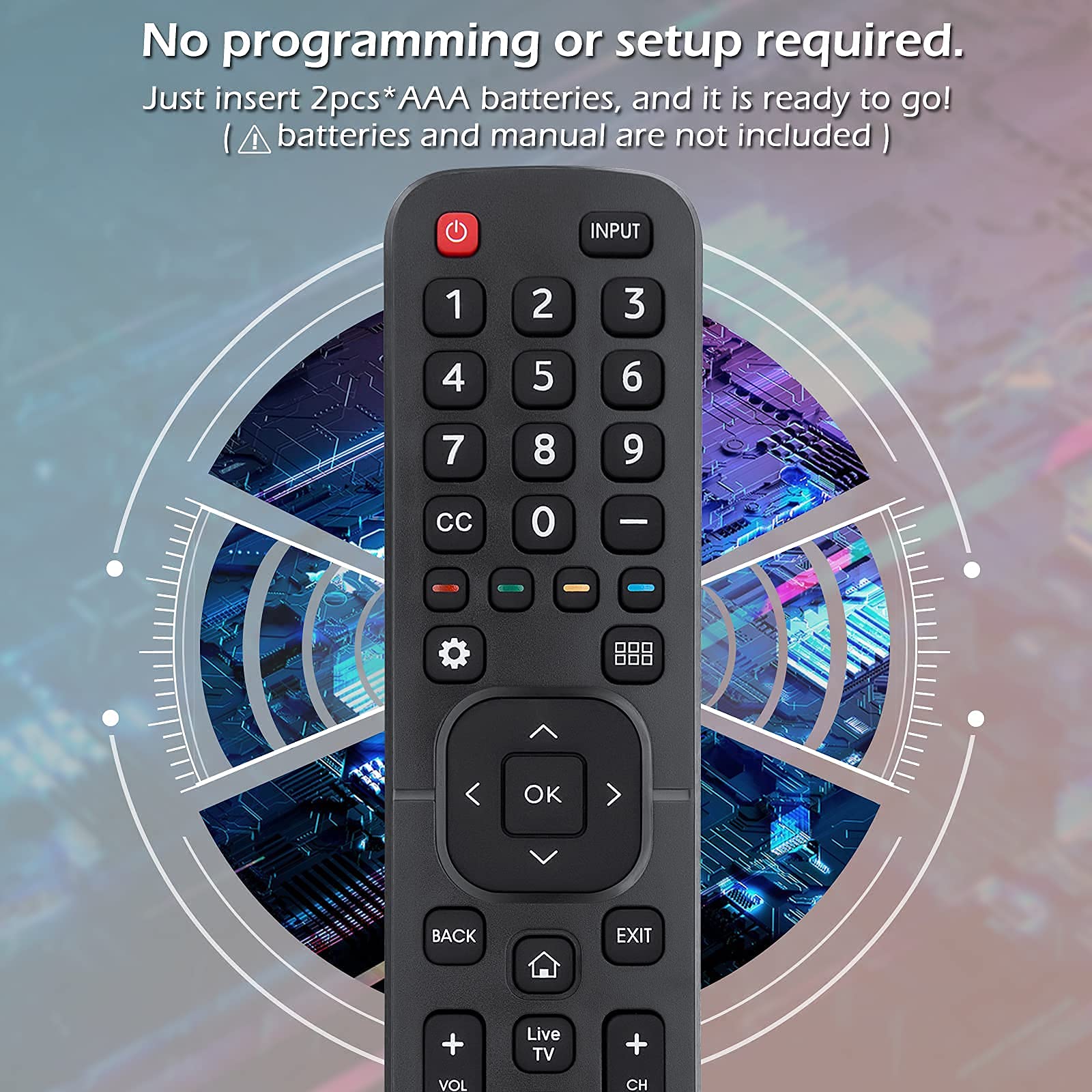 Marvour for Hisense-TV-Remote Compatible with All Hisense 4K LED HD UHD Smart TVs