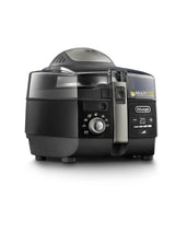 De'Longhi De'Longhi- Air Fryer, Multi Fry, Viewing Window, Adjustable Thermostat, Removable Timer, Multi Cooker Grilling, Broiling, Roast, Bake, Black & Grey, 2200 Watts, 1.5 Kg, FH1396/1.BK