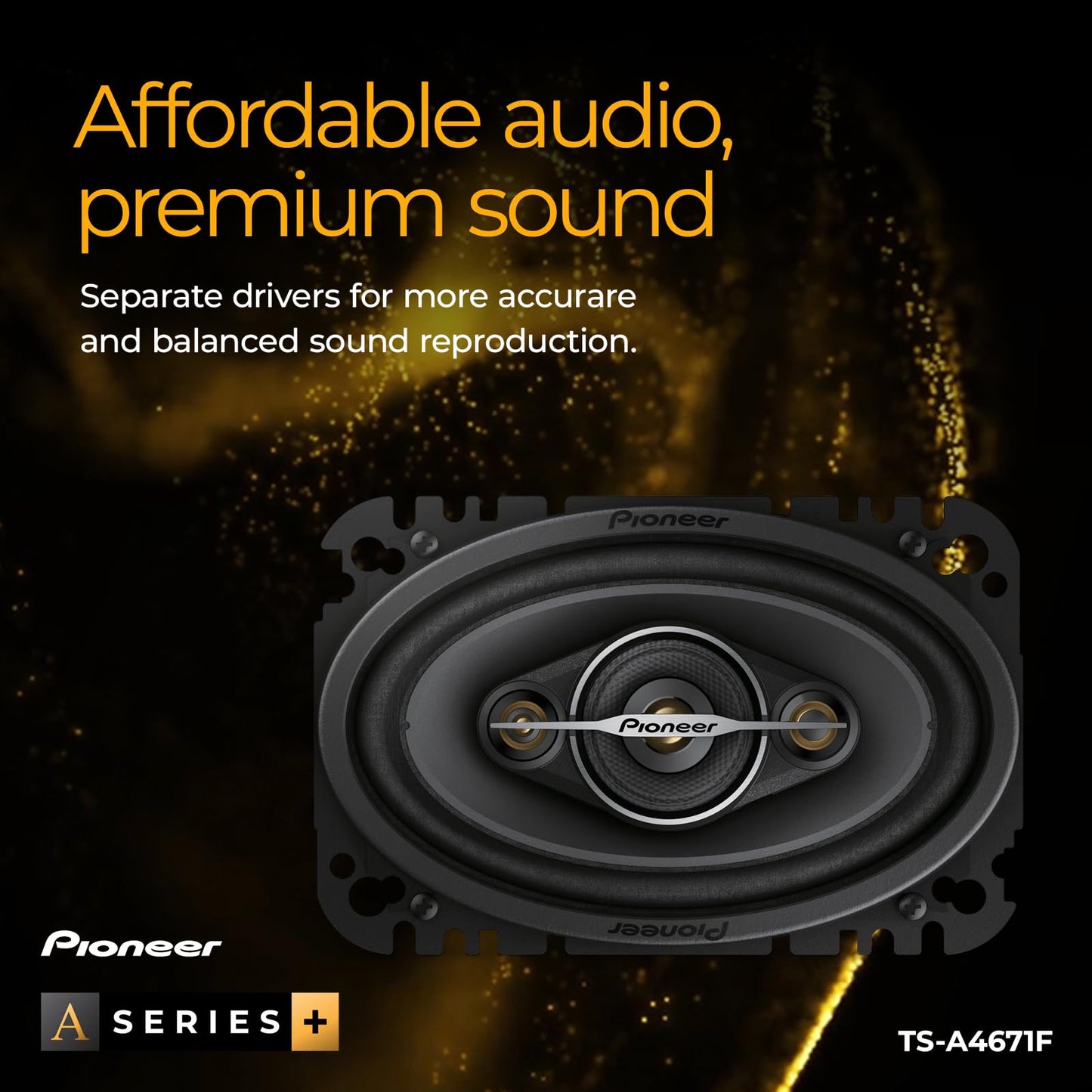 Pioneer TS-A Black & Gold Series Speakers