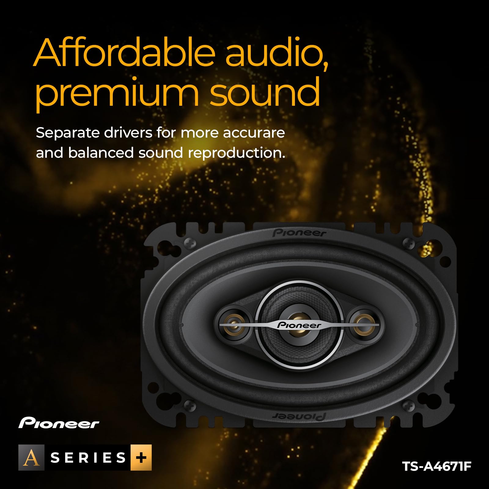 Pioneer TS-A Black & Gold Series Speakers