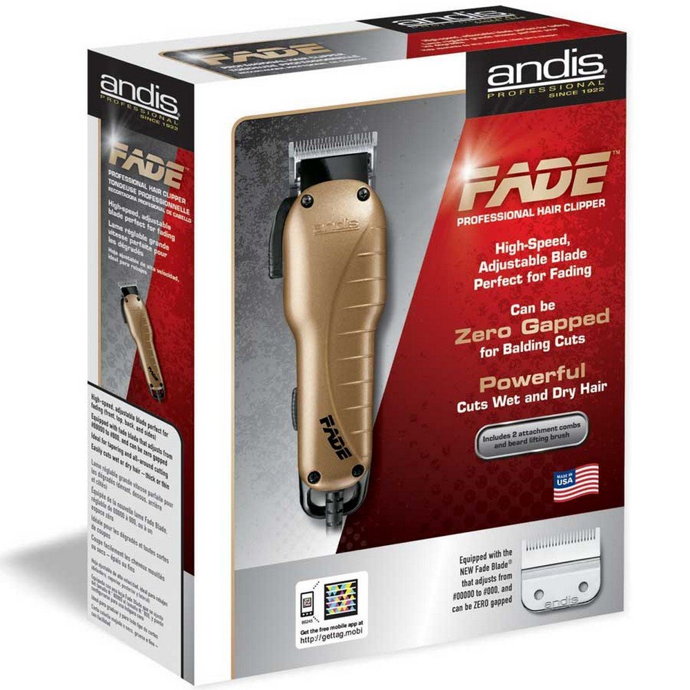 Andis Fade Hair Clipper with Adjustable Blade, Gold, Model US-1 (66245)