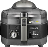 De'Longhi De'Longhi- Air Fryer, Multi Fry, Viewing Window, Adjustable Thermostat, Removable Timer, Multi Cooker Grilling, Broiling, Roast, Bake, Black & Grey, 2200 Watts, 1.5 Kg, FH1396/1.BK