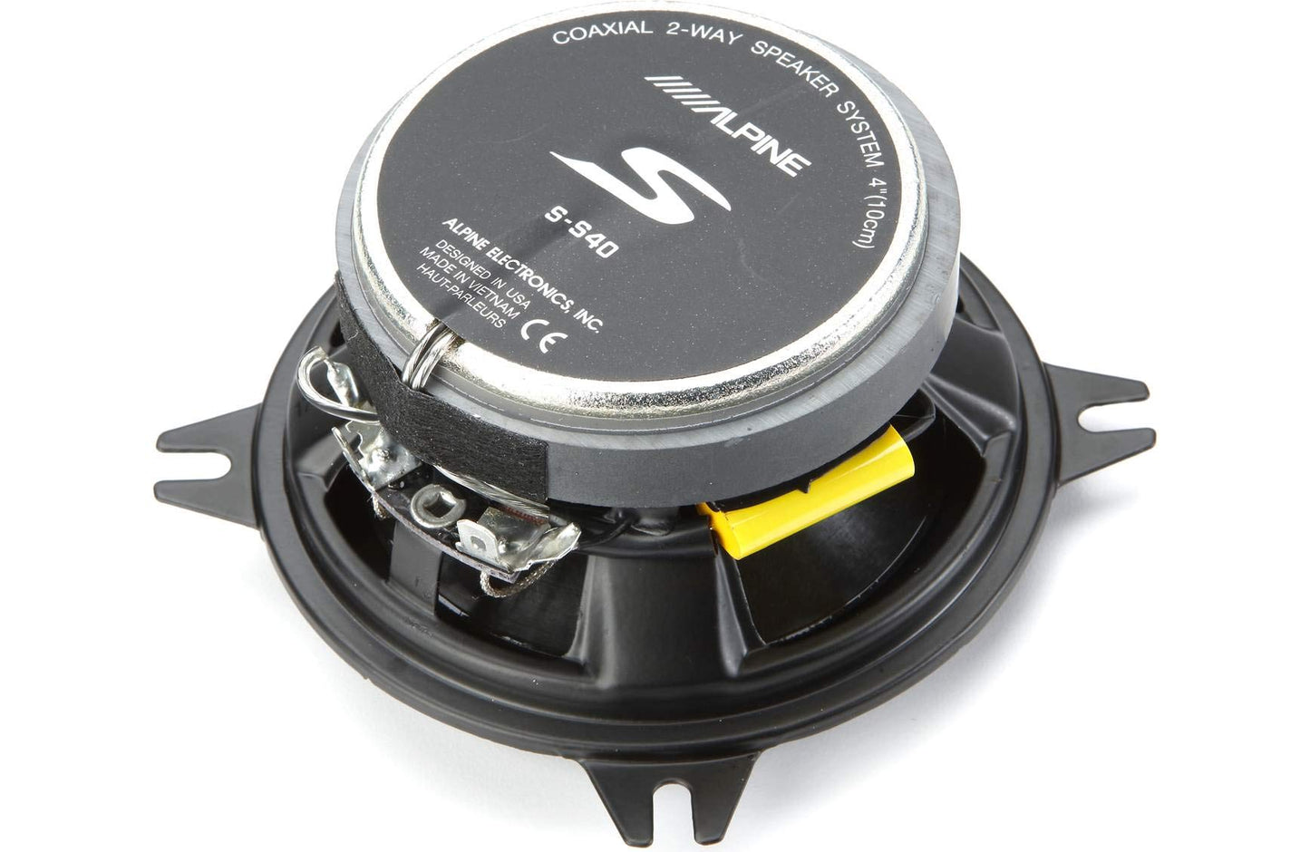 Alpine S-S40 Car Audio Type S Series 4" 180 Watt Speakers - 2 Pair with 20' Wire Package