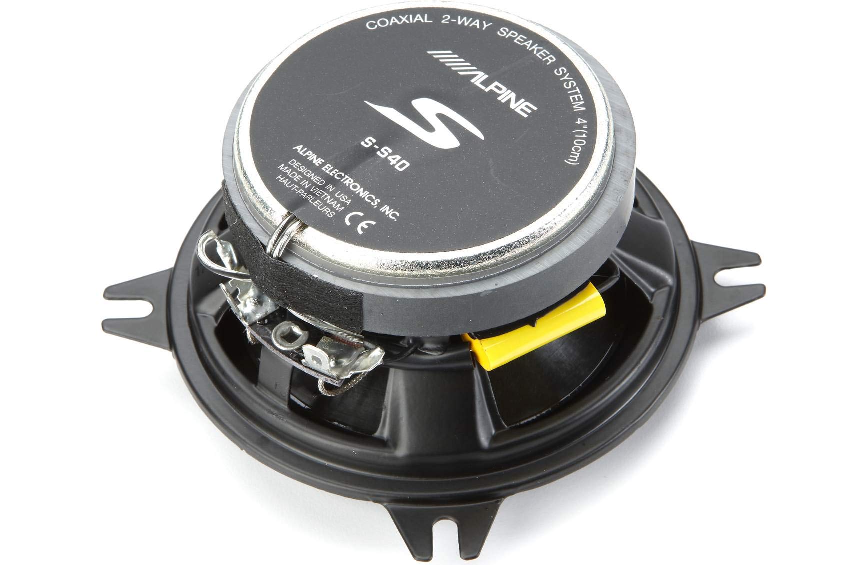 Alpine S-S40 Car Audio Type S Series 4" 180 Watt Speakers - 2 Pair with 20' Wire Package