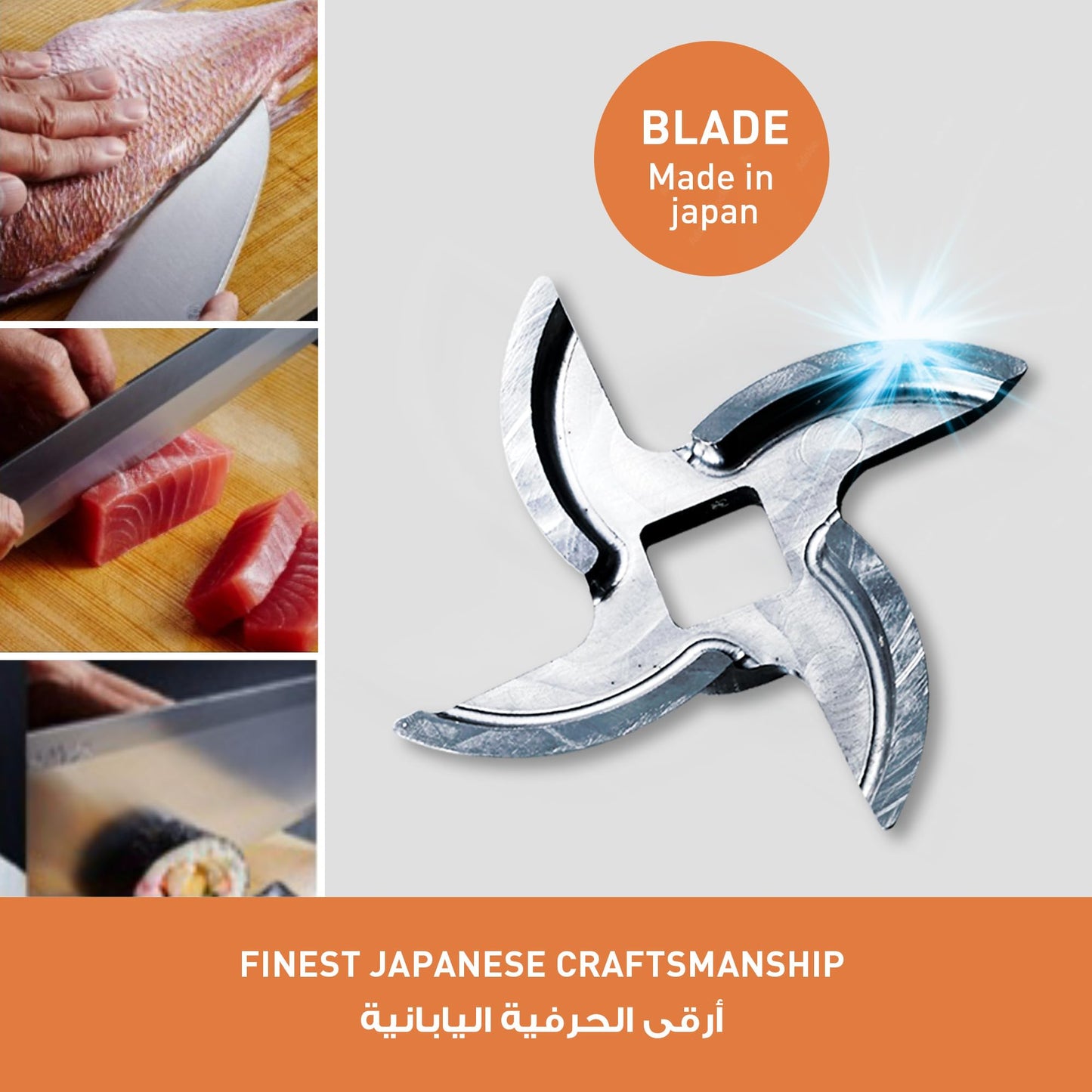 Panasonic 1700W Meat Grinder, Blade Made in Japan for Efficient Grinding, Reverse Mode - MK-GX1711WTZ