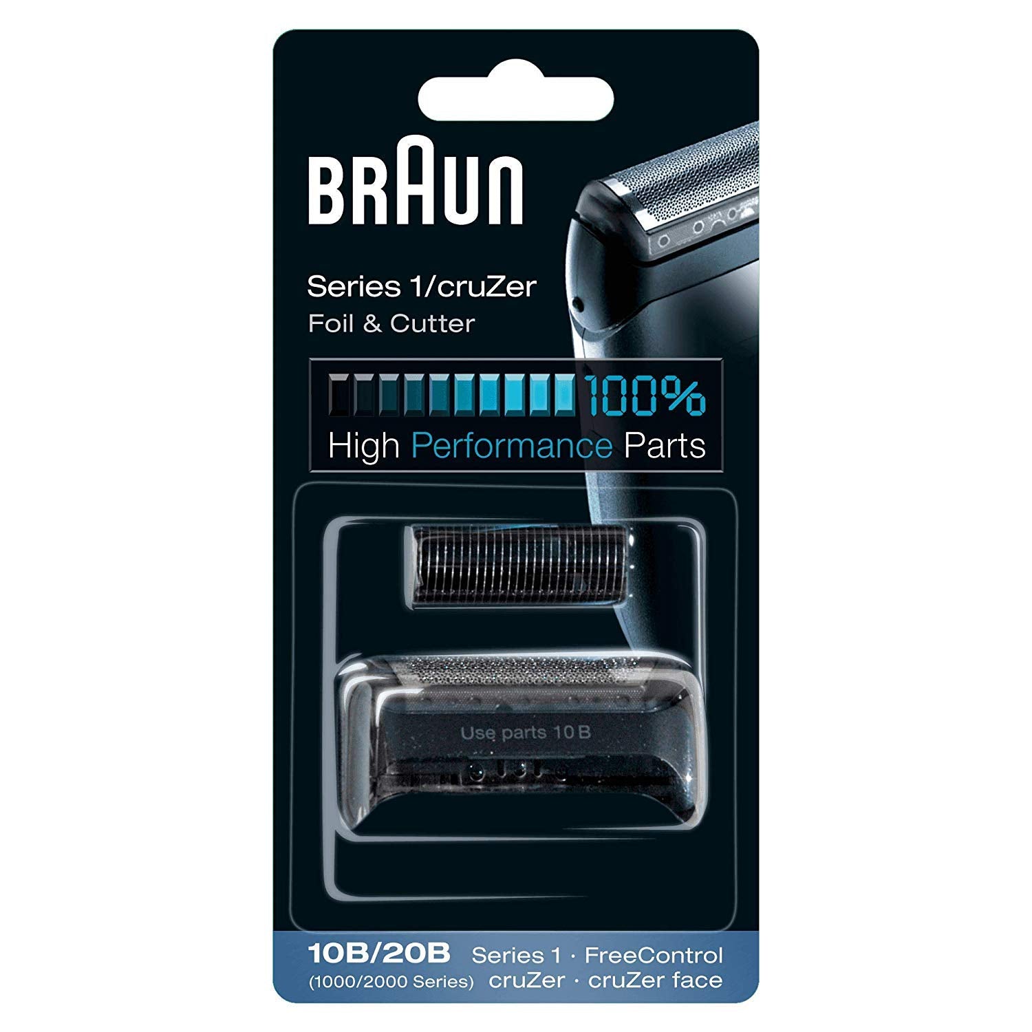 Braun CruZer Replacement Foil & Cutter (Fits CruZer 1, 2, 3, 4, 1000, 2000 Series)