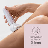 Panasonic ES-EY80 Wet and Dry Epilator for women, Double Disc with 60 Tweezers, Flexible 90° Pivoting Head, 3 Speed Setting & LED Light, Up to 30 Minutes Operation Time, 5 attachments