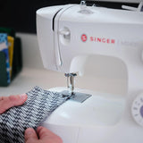 Singer M2405 Portable Sewing Machine, 8 Built-in Stitches, 4 Step Buttonhole, Foot Controller, Stitch Selection Dial, LED Light, Adjustable Stitch Length, Free Arm, Accessories Kit