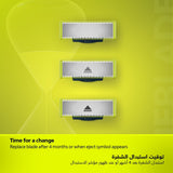 فيليبس OneBlade Pro ماكينة للوجه والجسم QP6542/10، للتشذيب والحلاقة مع مشط دقيق بـ 12 طولاً، مقاومة للماء، استخدام لاسلكي لمدة 90 دقيقة