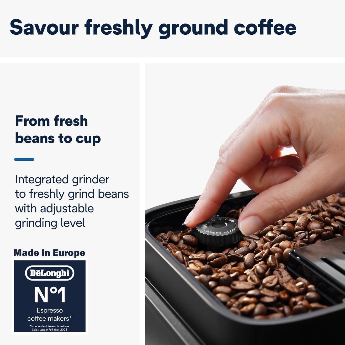 De'Longhi Magnifica EVO Bean to Cup Fully Automatic Coffee Machine, Traditional Milk Frother, Built In Grinder, ECAM290.81.TB, Titanium & Black,