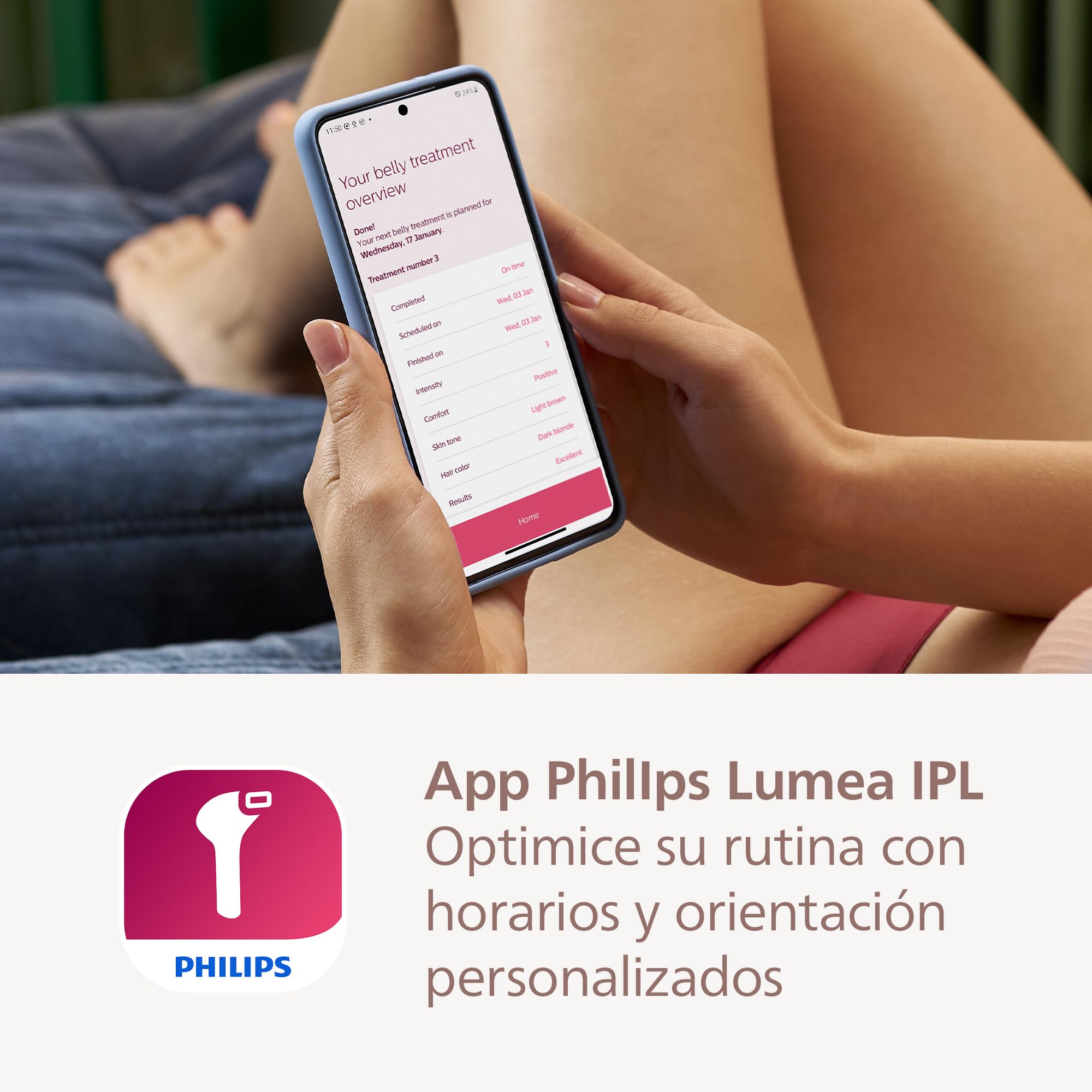 Philips Lumea Prestige IPL Epilator, Pulsed Light, Wireless, 4 Smart Heads (Body, Bikini, Underarms and Face) and SmartSkin Sensor, Pink BRI958/00
