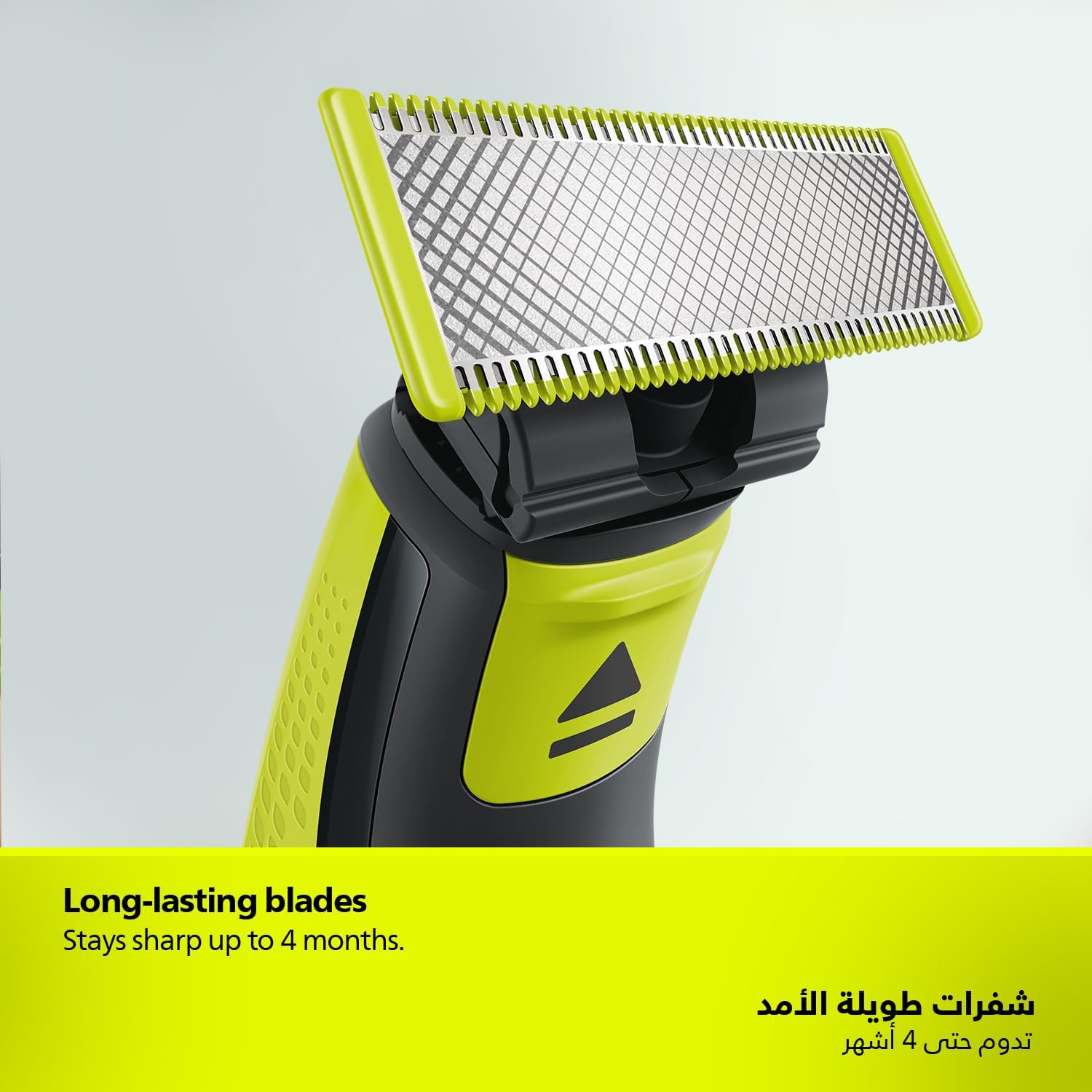 فيليبس OneBlade Pro ماكينة للوجه والجسم QP6542/10، للتشذيب والحلاقة مع مشط دقيق بـ 12 طولاً، مقاومة للماء، استخدام لاسلكي لمدة 90 دقيقة