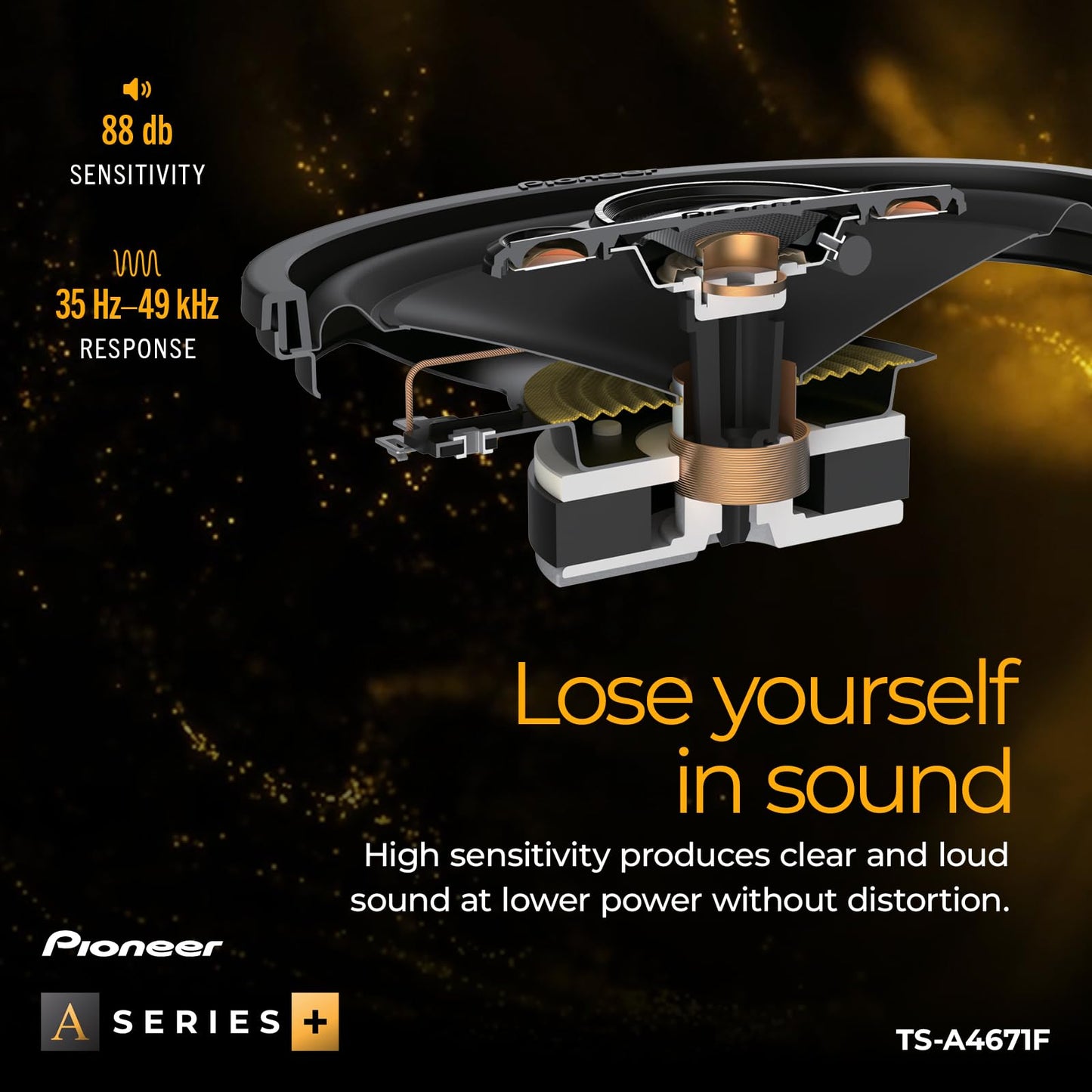 Pioneer TS-A Black & Gold Series Speakers