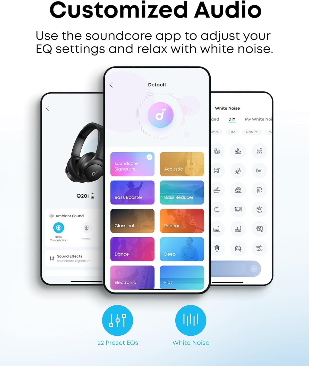 soundcore by Anker Q20i Hybrid ANC Foldable Headphones, 40H