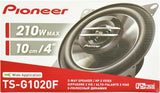 Pioneer TS-G1020F 4” 2-Way Coaxial Car Speakers