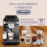 De'Longhi Magnifica EVO Bean to Cup Fully Automatic Coffee Machine, Traditional Milk Frother, Built In Grinder, ECAM290.81.TB, Titanium & Black,