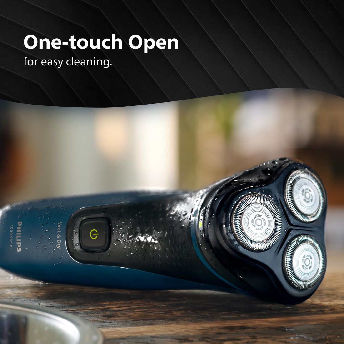 Philips Men's Electric Shaver, Wet and Dry Shaving, 3D Floating Heads, 27 Self-Sharpening Blades, Cordless, Waterproof S1151/03 (New Model)