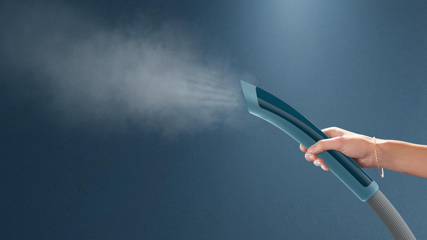Philips Garment Steamer 1000 Series - 1800W, 1.8L Detachable Tank, 3 Steam Setting, 36 g/min, Integrated Stylemat, Blue - STE1040/26