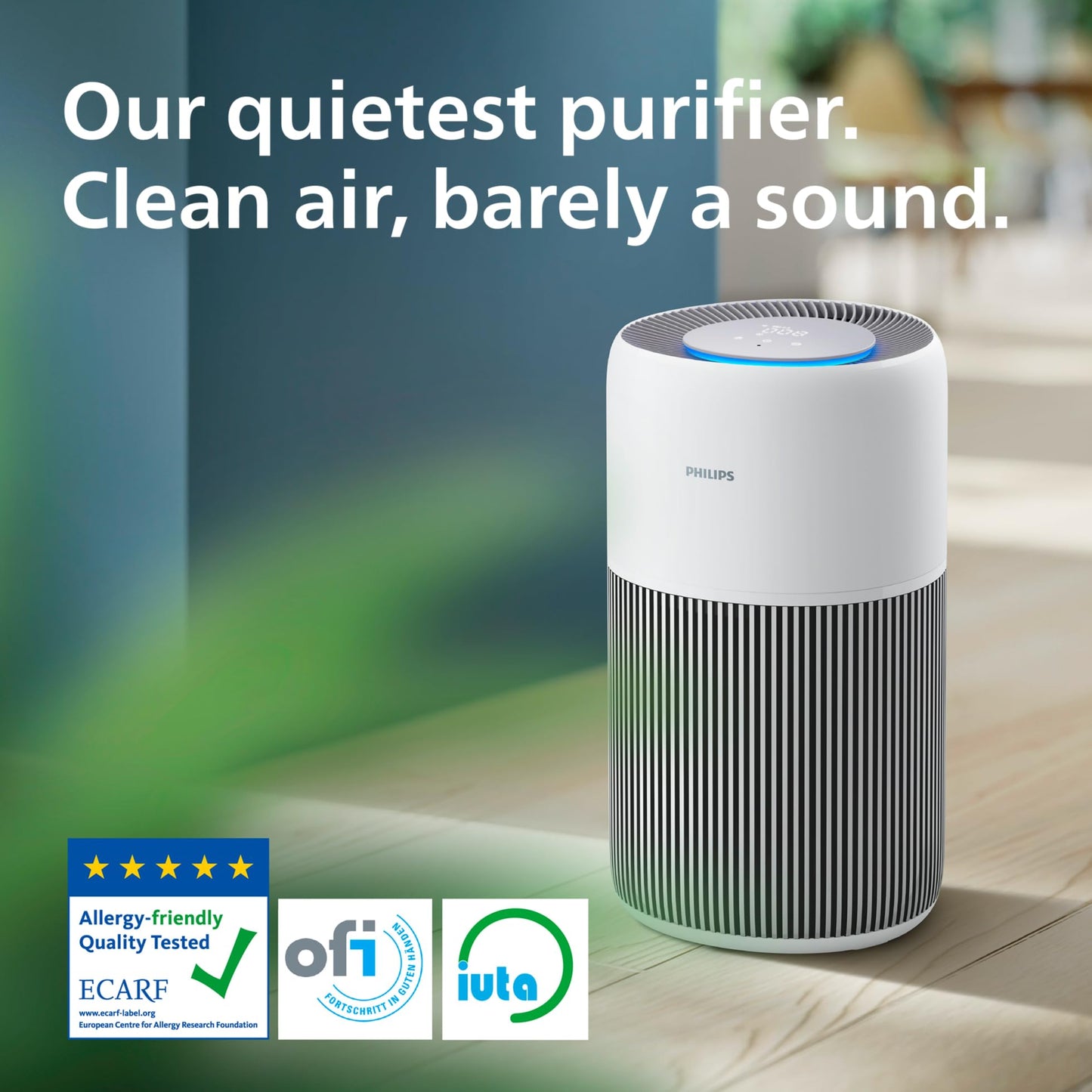 Philips Air Purifier, For Rooms Up To 109m², 420m³/h CADR, Sleep Mode