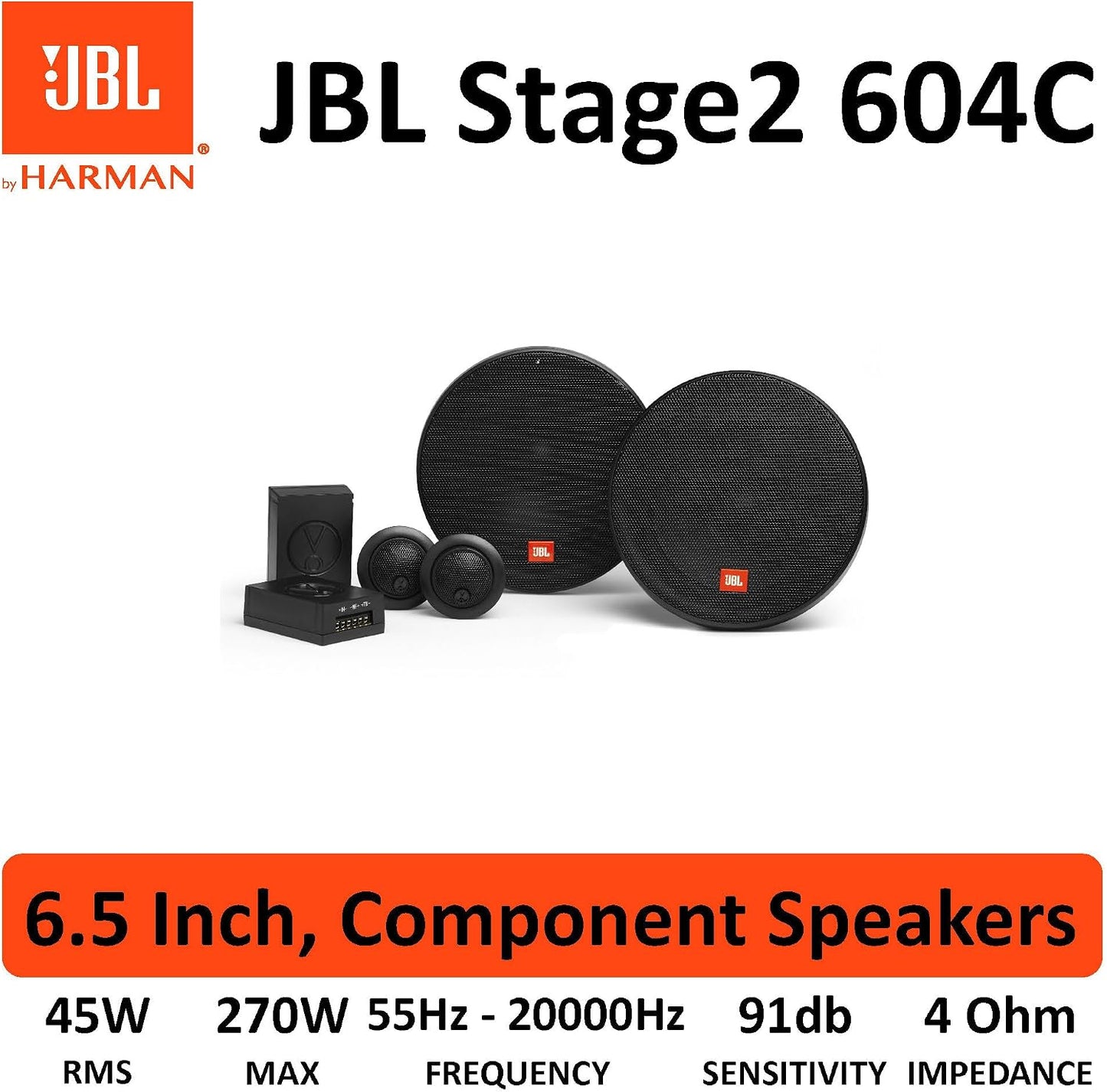 JBL Stage 2604C 2-Way Component Car Speaker System