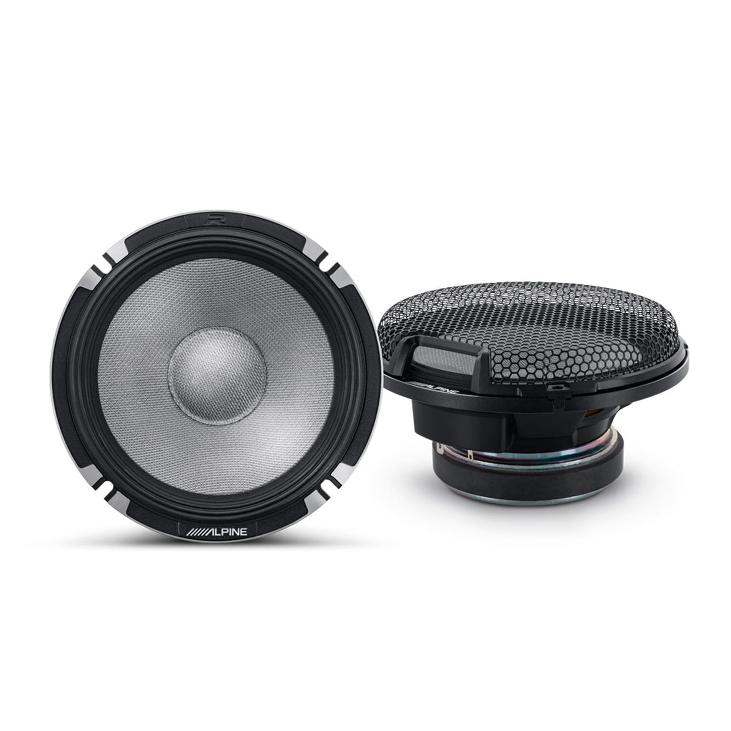 Alpine 6.5" R2 High-Resolution Speaker Bundle - A Pair of Pro-Series R2-S652 2-Way Component Speakers & a Pair of R2-S65 6.5" Coaxial Speakers