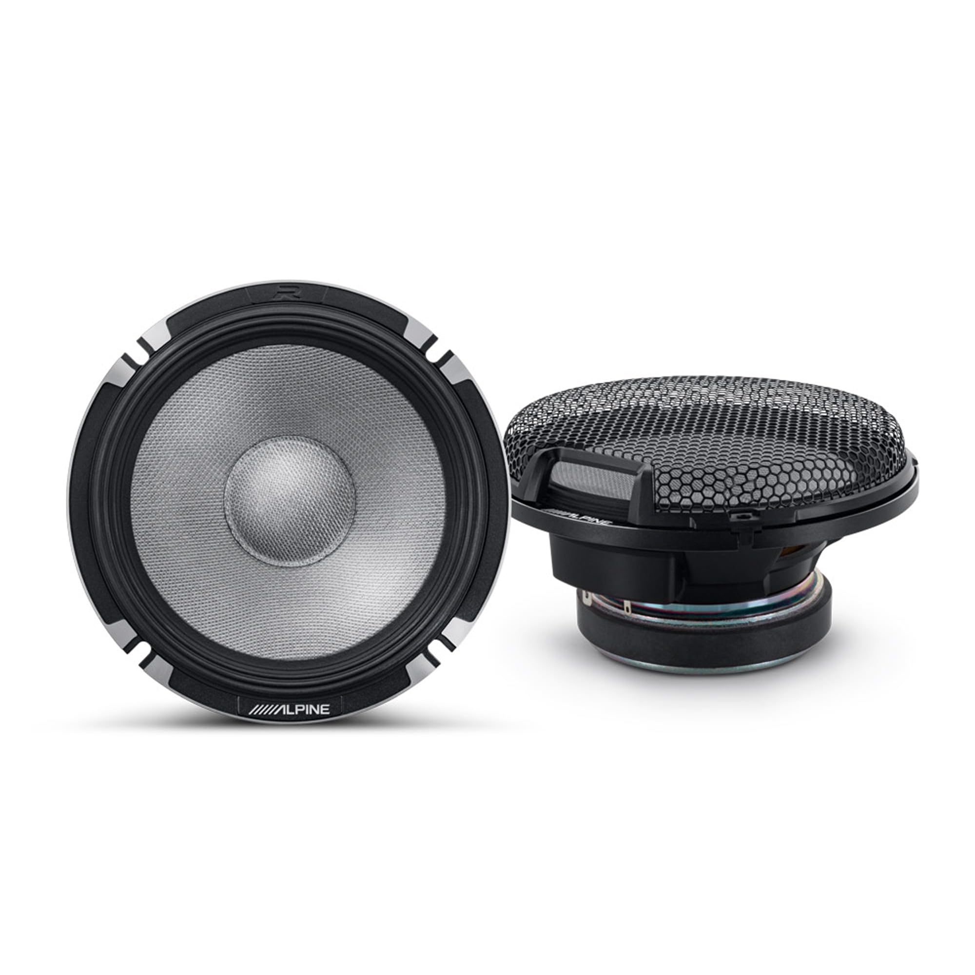 Alpine 6.5" R2 High-Resolution Speaker Bundle - A Pair of Pro-Series R2-S652 2-Way Component Speakers & a Pair of R2-S65 6.5" Coaxial Speakers