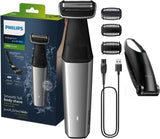 ماكينة تشذيب شعر الجسم BG7025/13 من Philips | أداة تشذيب الجسم والفخذين المقاومة للماء | أداة لحلاقة شعر الجسم، مشط قابل للتعديل بـ 5 إعدادات للطول | 80 دقيقة من الاستخدام اللاسلكي، حماية للبشرة