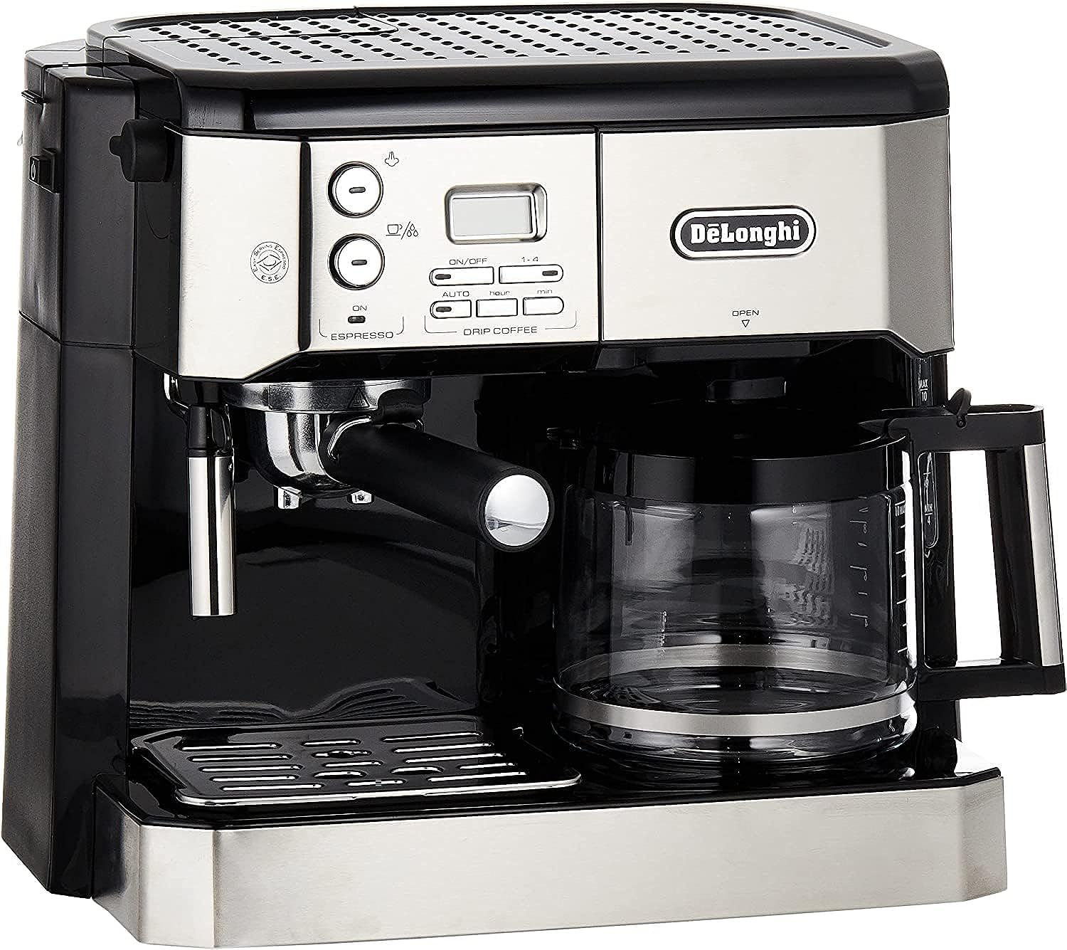 De'Longhi BCO431.S Dual Function Coffee Machine Espresso And Drip Coffee,Espresso Machine,Silver/Black (international warranty)