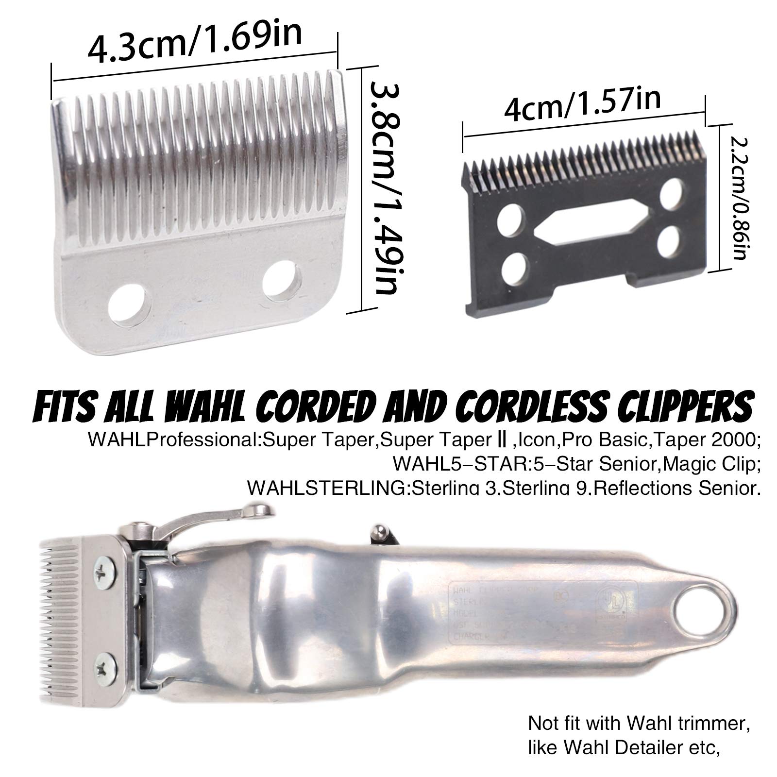 professional clipper blades 2 hole bladeclipper replacement blades with Gold steel blade for Wahl Senior cordless Clipper, wahl sterling senior