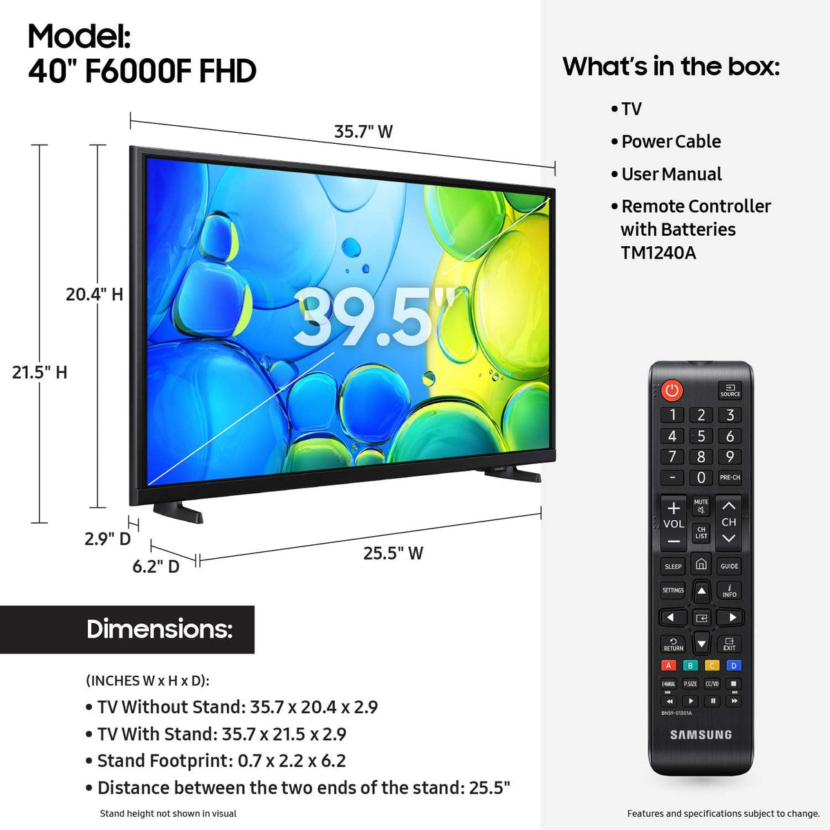Samsung 32-Inch Class HD H5000F Smart TV (2025 Model) HDR, Object Tracking Sound Lite, Knox Security, One UI Tizen - City Park
