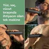 ماكينة التشذيب متعددة الاستخدامات MG7922/15 من Philips | مجموعة عناية 13 في 1 لتشذيب الوجه والشعر والجسم | مشط دقيق لتسريح مثالي | 120 دقيقة من الاستخدام اللاسلكي، مقاومة للماء