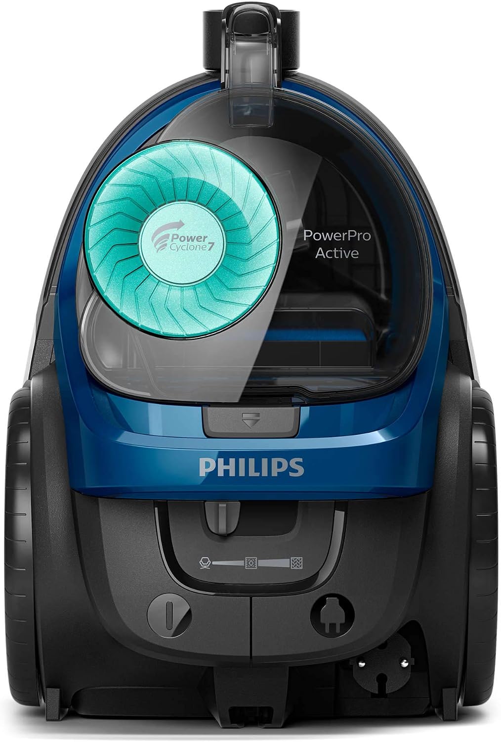 PHILIPS PowerCyclone 7 2000W Bagless PowerPro Active Vacuum Cleaner, FC9570/62, Black/Dark Royal Blue - International Version