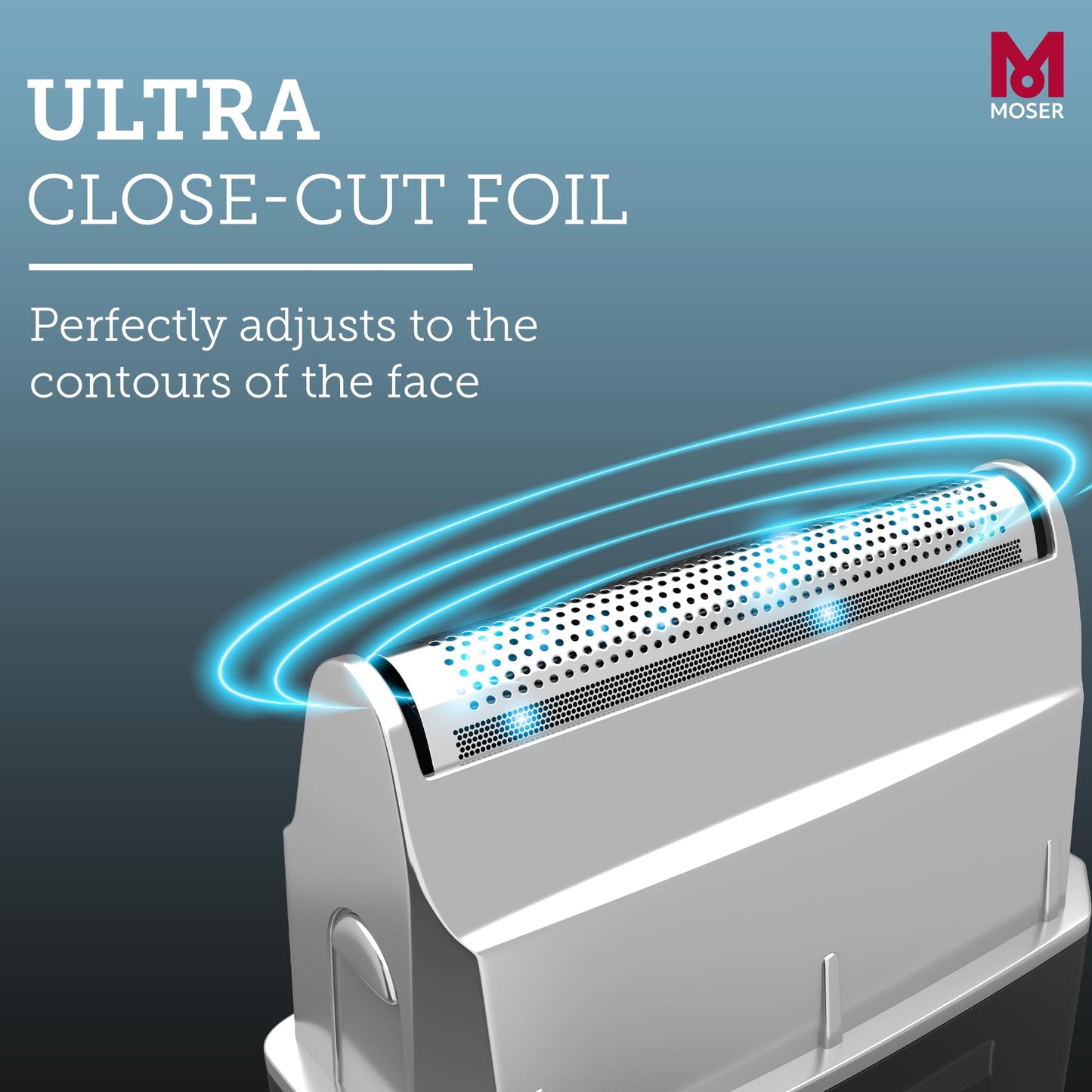Moser Mobile Shaver, Cordless Precision Shaver with Ultra-Close Cut Foil, Compact Design, Soft-touch Ergonomic Design, Space-Saving Travel Pouch Included (3615-0052)