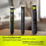 فيليبس OneBlade Pro ماكينة للوجه والجسم QP6542/10، للتشذيب والحلاقة مع مشط دقيق بـ 12 طولاً، مقاومة للماء، استخدام لاسلكي لمدة 90 دقيقة