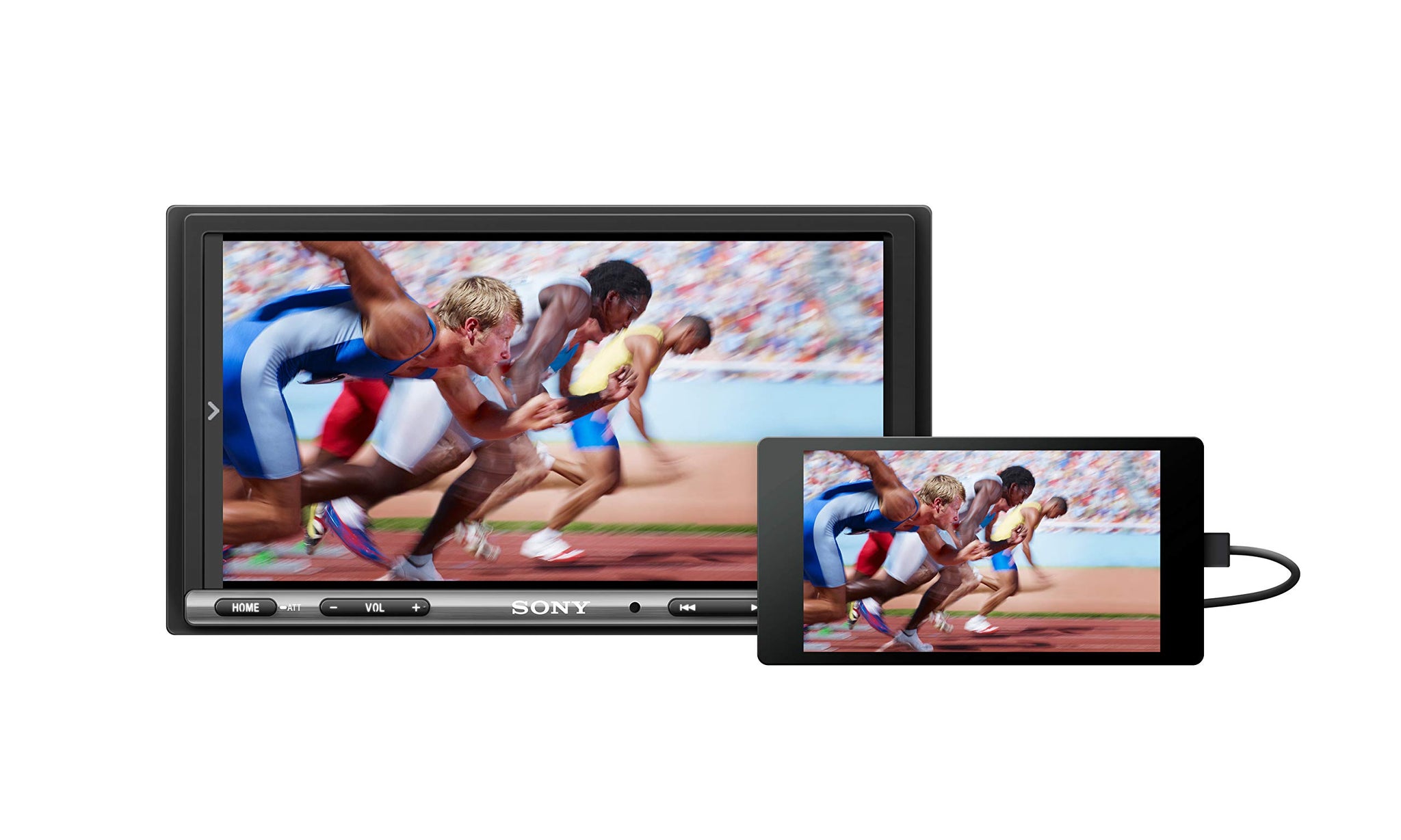 Sony Xav-3500 Bluetooth Media Receiver With Weblink Cast, Car Stereo, 6.95” (17.6cm) Display