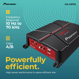 Pioneer GM-A3702 2-Channel Bridgeable Amplifier,Black/red