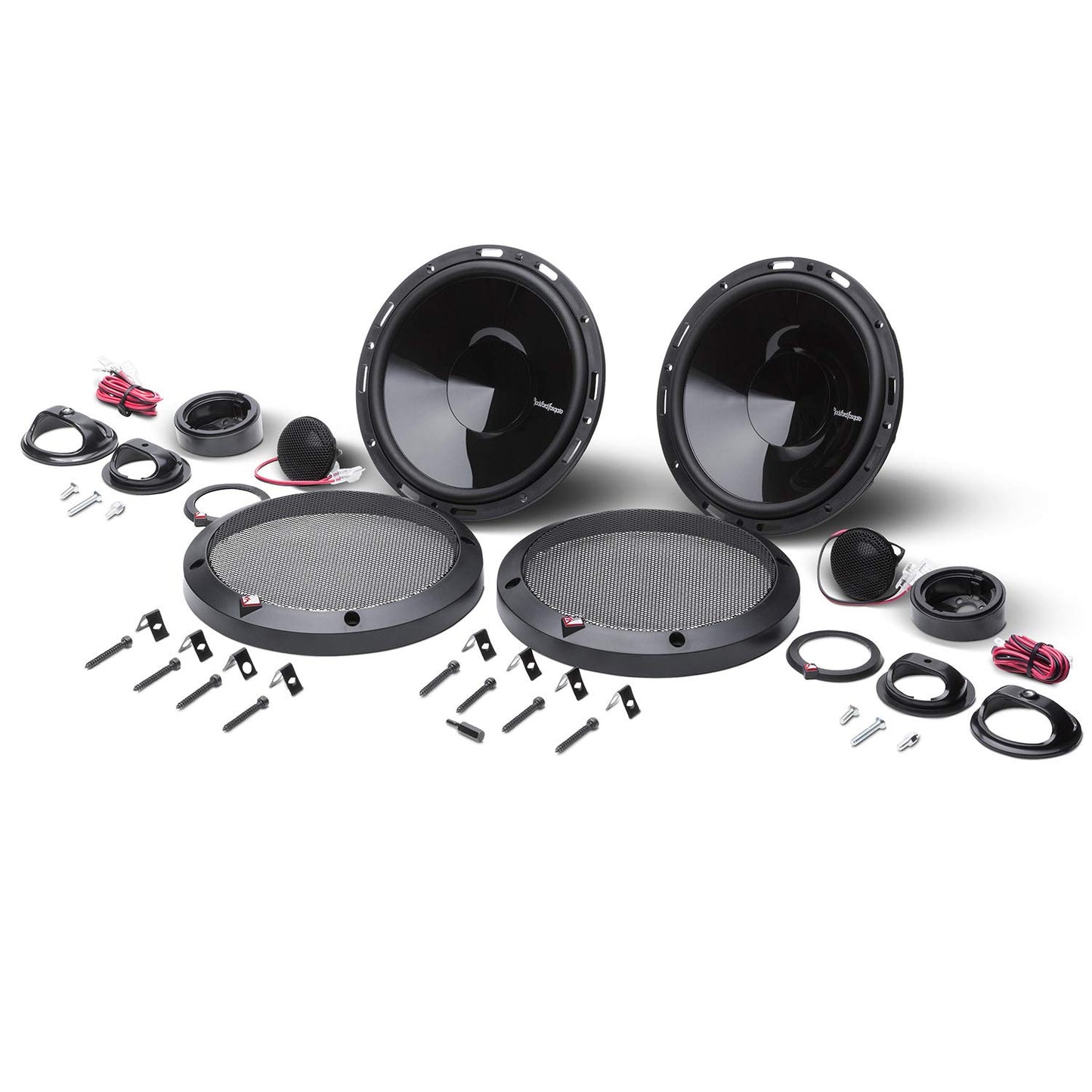 Rockford Fosgate p165si 6.5-Inch 2-Way Euro Fit Compatible System Internal Xover, Set of 4