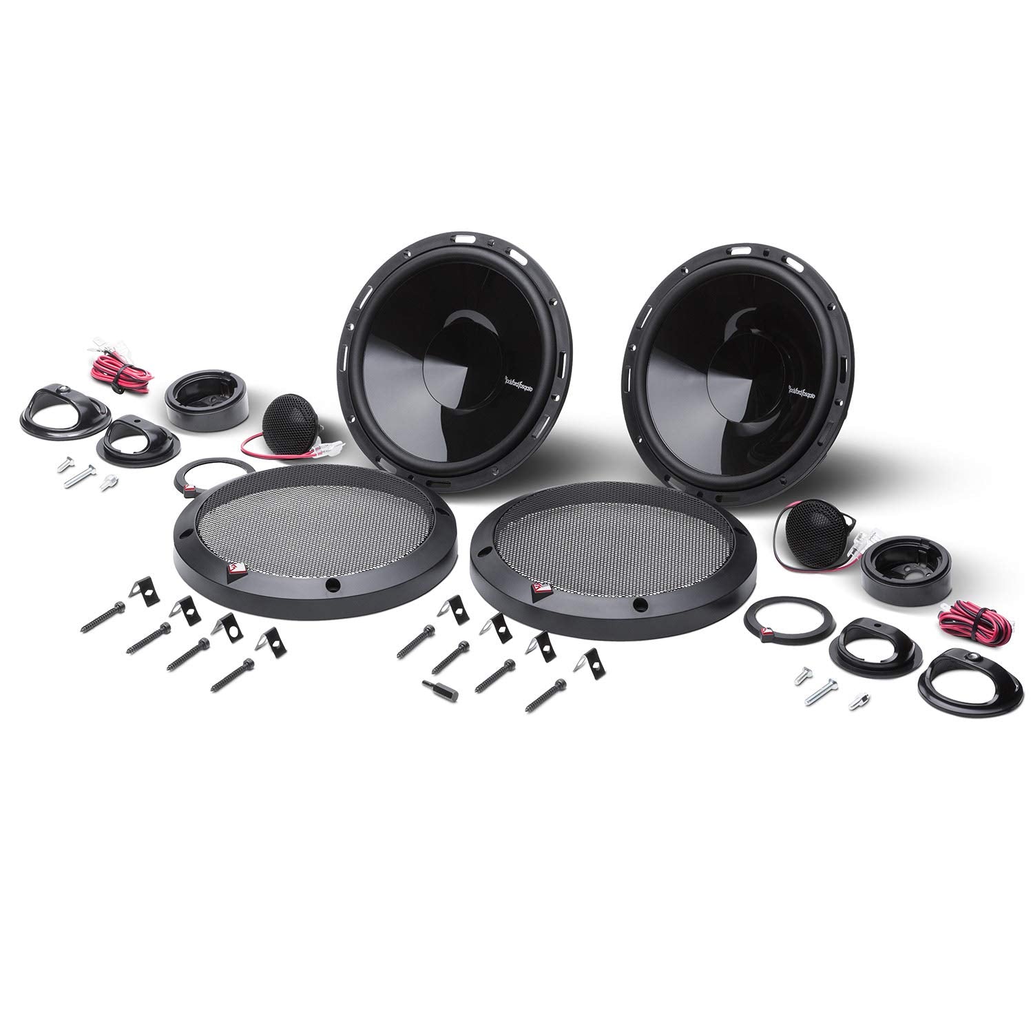 Rockford Fosgate p165si 6.5-Inch 2-Way Euro Fit Compatible System Internal Xover, Set of 4