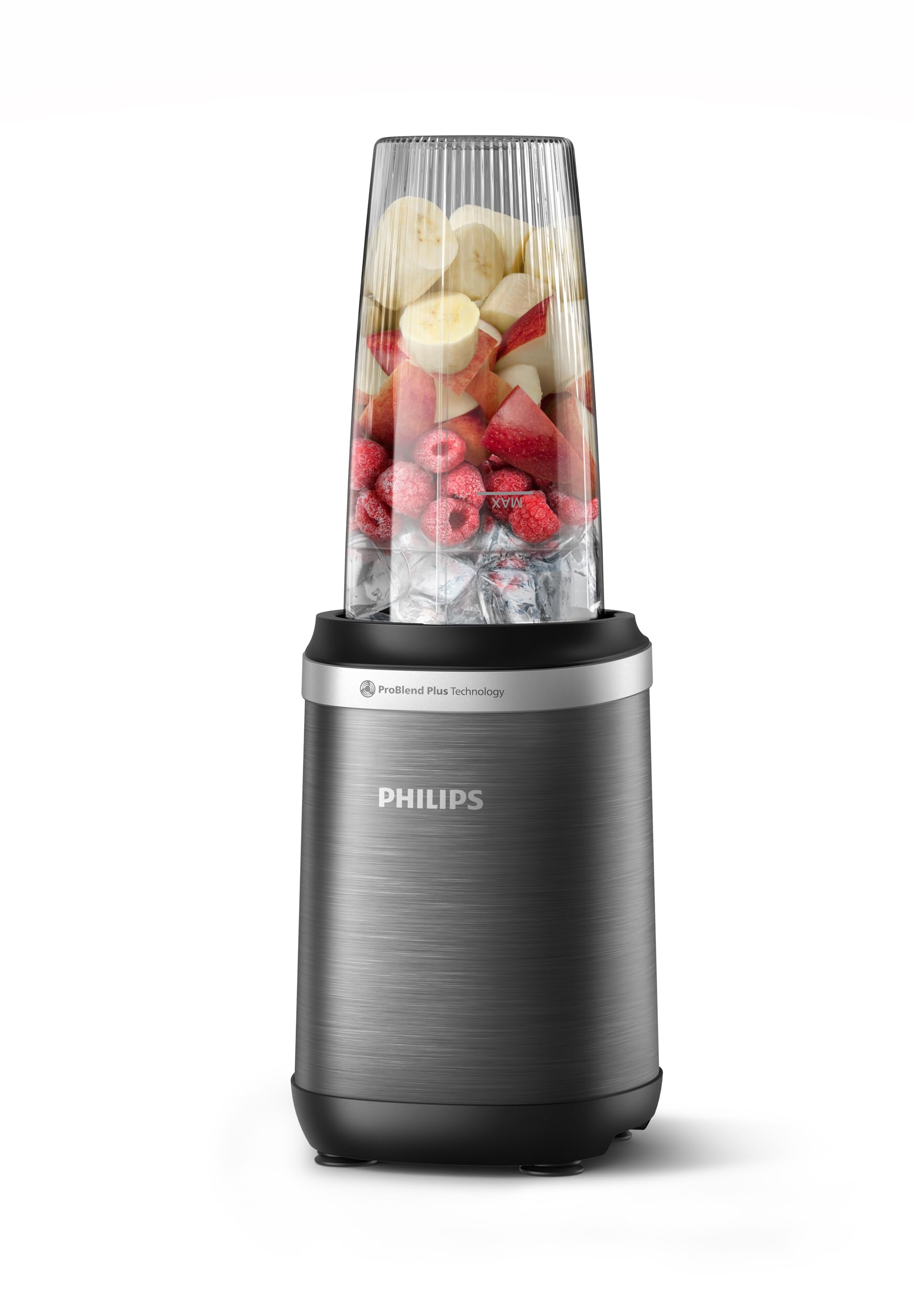 Philips Blender 5000 Series - Personal Blender, 1000W, 700ml Tumbler + 2 Extra, 1 Speed, ProBlend Plus Technology - HR2767/00