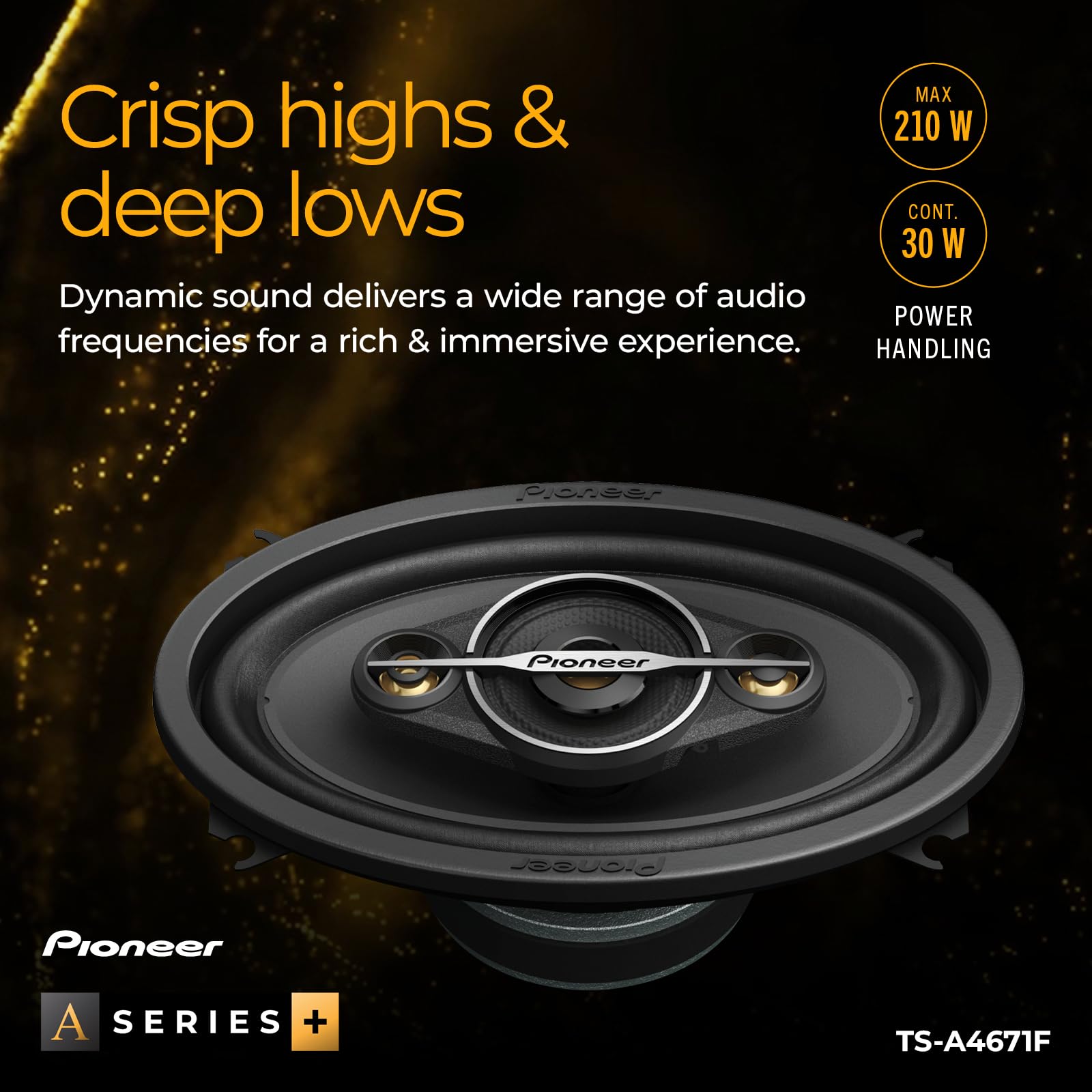Pioneer TS-A Black & Gold Series Speakers