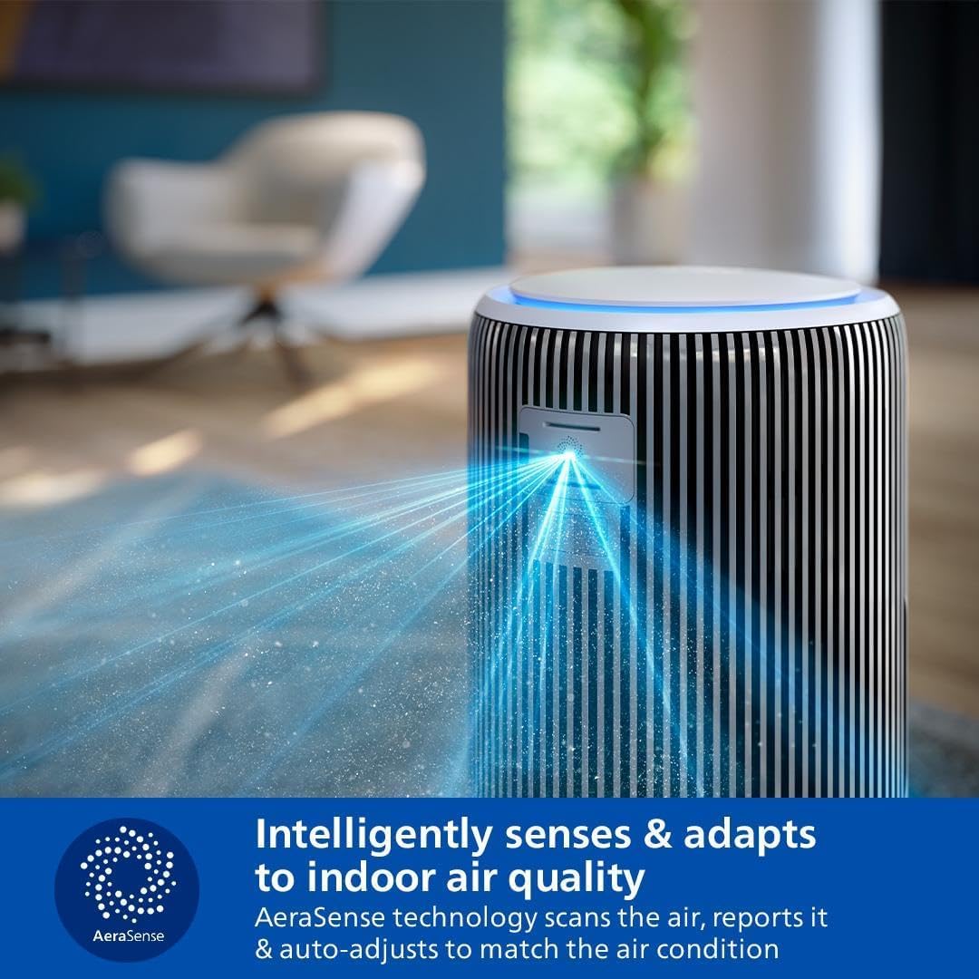 Philips Air Purifier, For Rooms Up To 135m², 520m³/h CADR, Sleep Mode