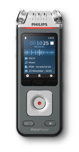 Philips VoiceTracer DVT6115 Voice Recorder, 8GB, MP3, 3 HiFi microphones, music recording. Sembly AI speech recognition. Automatic meeting minutes and to-do-list creation