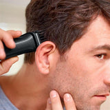 Philips 7-in-1 All-in-One Trimmer, Series 3000 Grooming Kit for Beard & Hair with 7 Attachments, Including Nose Trimmer, Self-Sharpening Blades, UK 3-Pin Plug-MG3720/35,Black