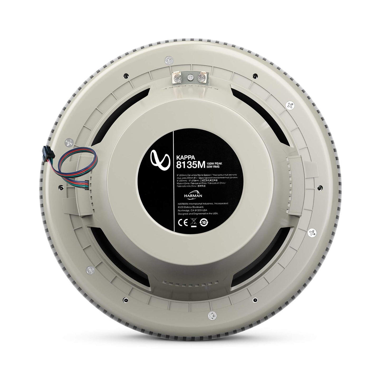 Infinity Mobile KAPPA MARINE 8" 3 way Premium Marine Speaker RGB lighting - Titanium Convertible design/component mounting