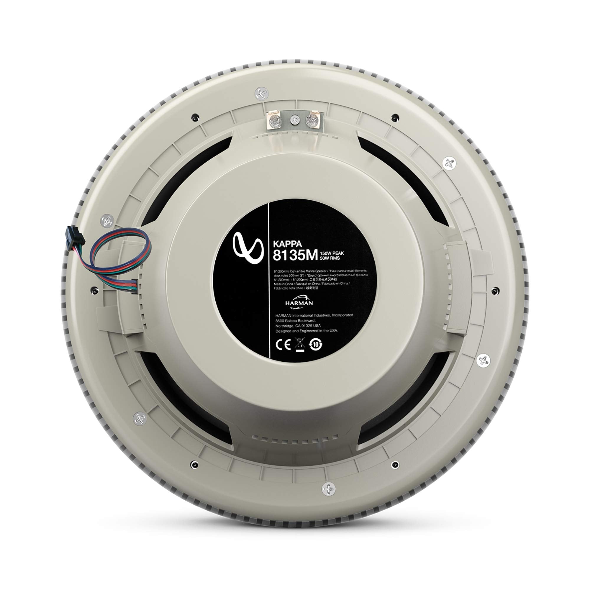 Infinity Mobile KAPPA MARINE 8" 3 way Premium Marine Speaker RGB lighting - Titanium Convertible design/component mounting
