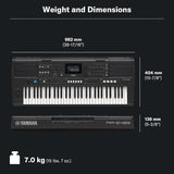 Yamaha PSR-E483 61-Key Touch-Sensitive Portable Keyboard with Sound, Music Rest and Power Adapter