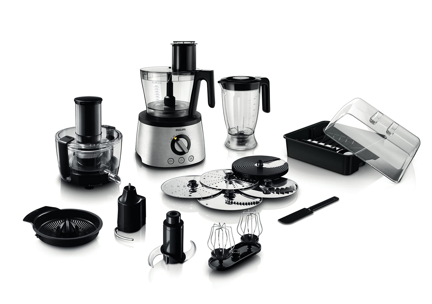 PHILIPS Avance Collection Multi- function Food Processor HR7778/01, 1300W, Compact 4in1 setup, 3.4L bowl with Stainless Steel Disc, 2.2L Blender